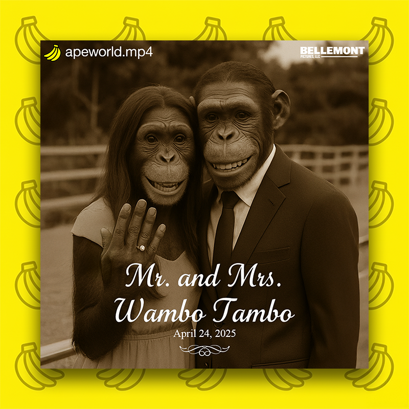 Mr. and Mrs. Wambo Tambo Sticker (from "The Wedding of Wambo and Fuega")